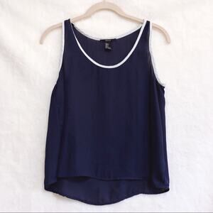 Forever 21 Blue White Tank Top